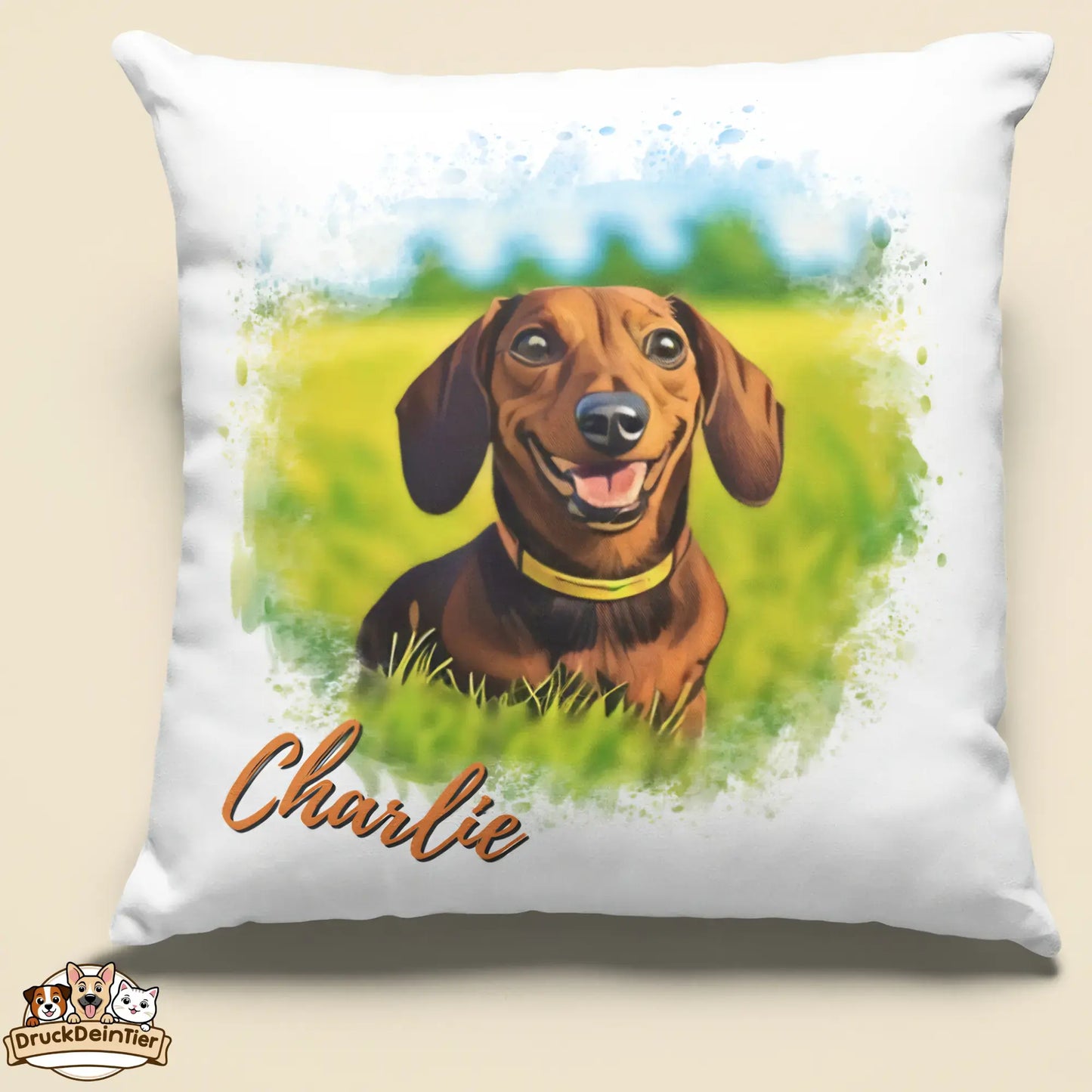 Personalisiertes Comic-Haustierkissen