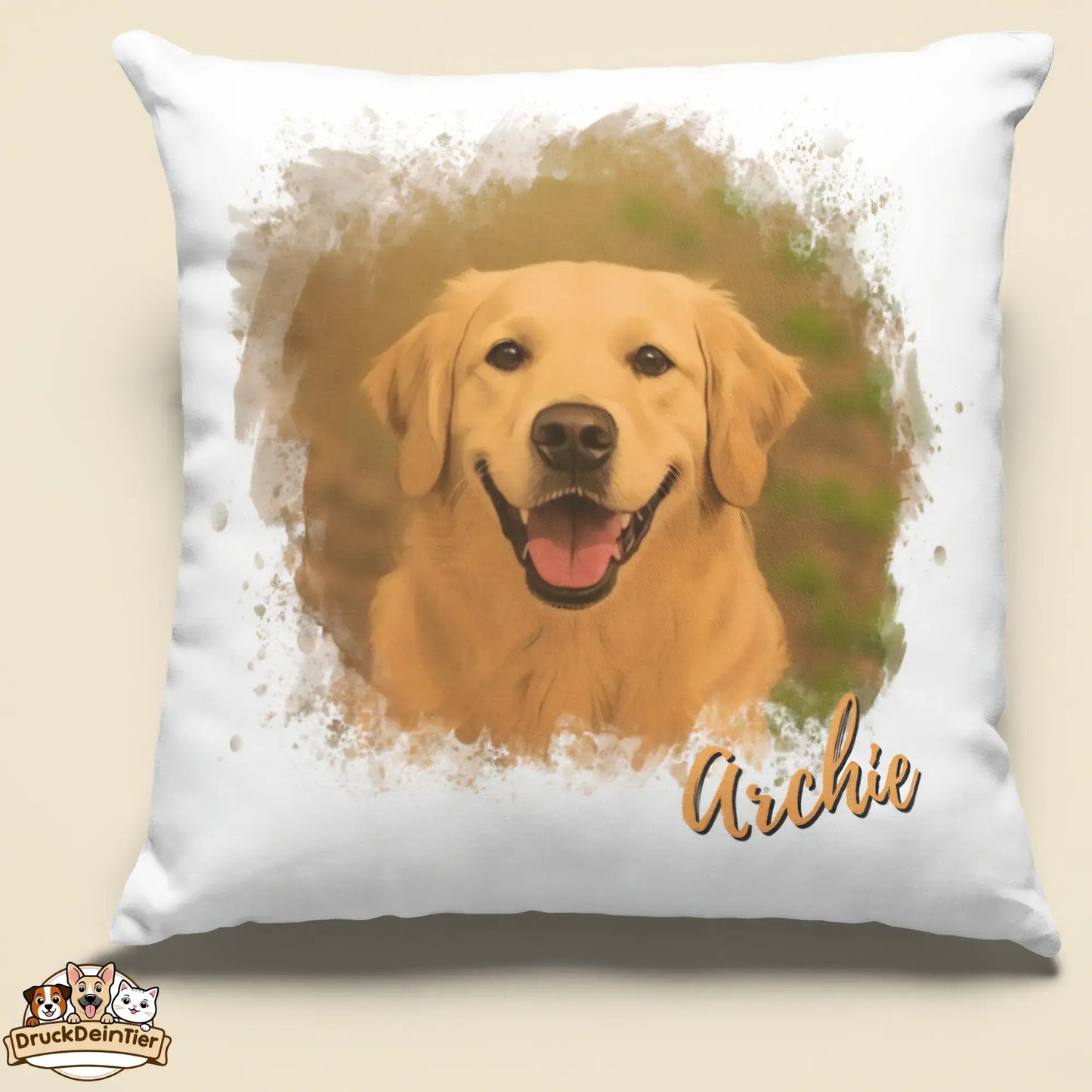 Personalisiertes Comic-Haustierkissen