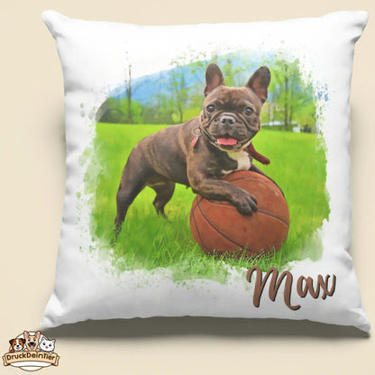 Personalisiertes Comic-Haustierkissen