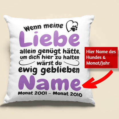 Wenn Liebe allein genügt hätte – Gedenk-Kissen